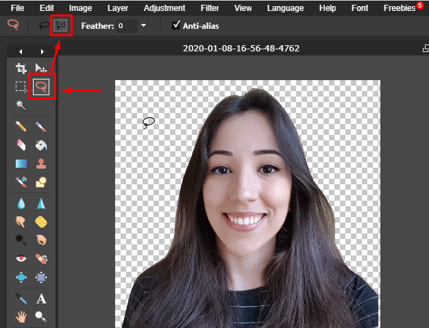 pixlr ferramenta de laço - Como TIRAR o FUNDO de uma Imagem? (Grátis e Sem Programas)